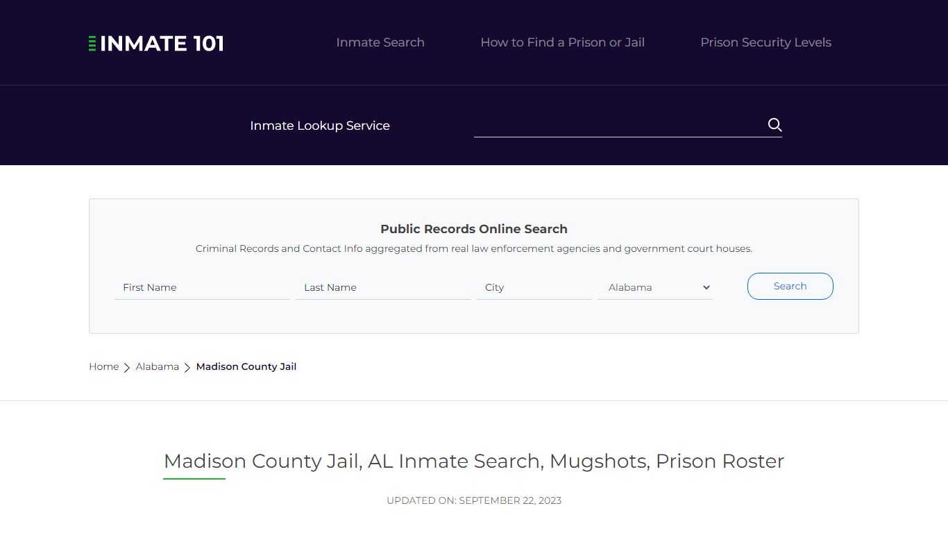 Madison County Jail, AL Inmate Search, Mugshots, Prison Roster